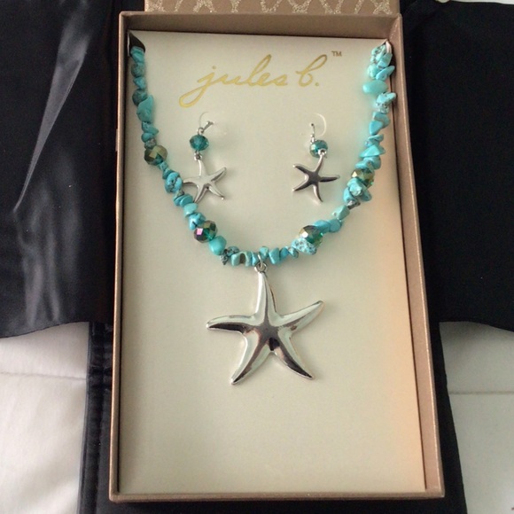 Necklace & pierced earring set - jules b. - Picture 1 of 8